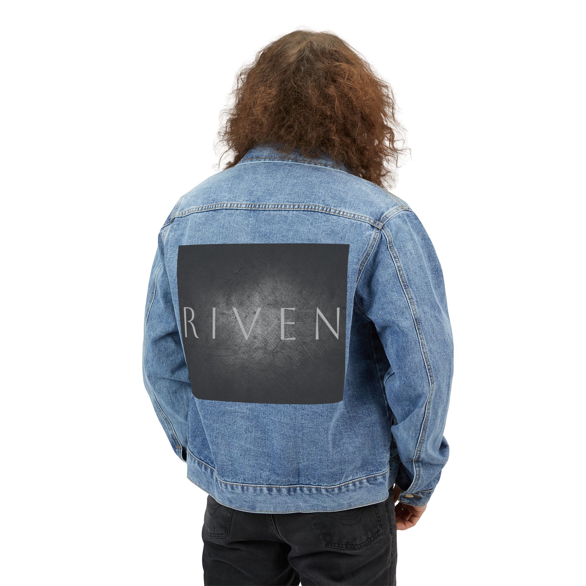 RIVEN Graphic Denim Jacket — Men's Vintage-Inspired Backprint Jean Jacket