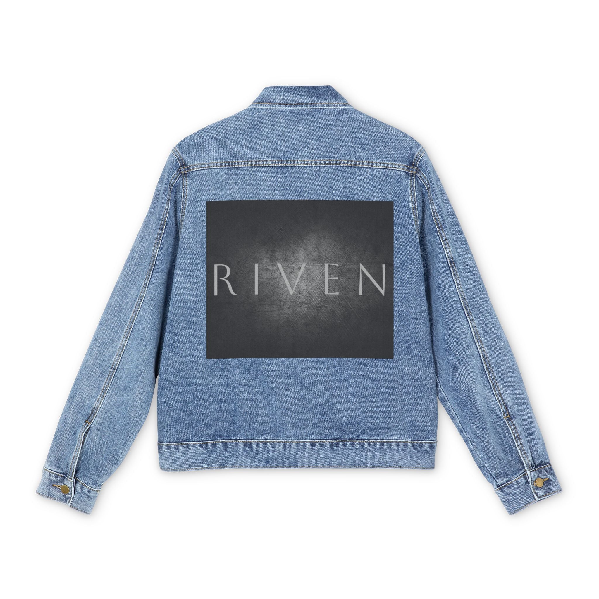 RIVEN Graphic Denim Jacket — Men's Vintage-Inspired Backprint Jean Jacket