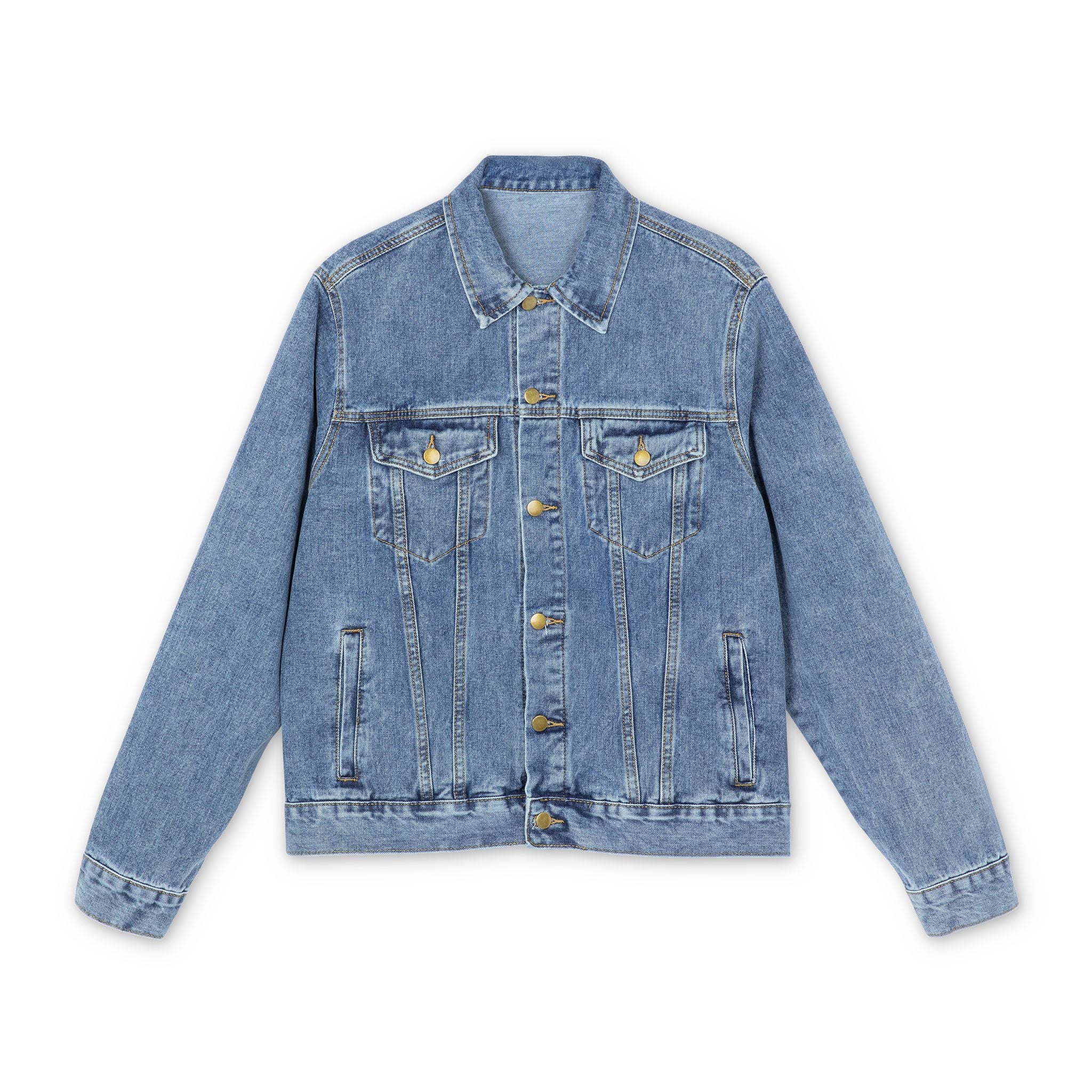 RIVEN Graphic Denim Jacket — Men's Vintage-Inspired Backprint Jean Jacket